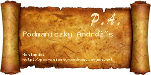 Podmaniczky András névjegykártya